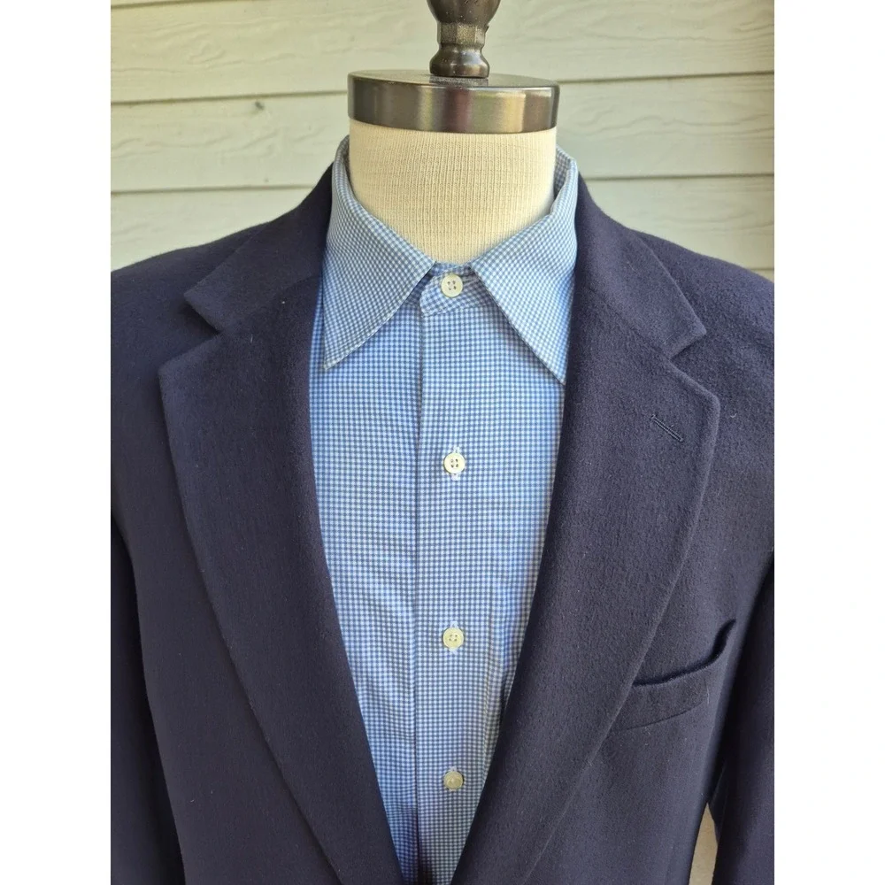 Jos. A.‎ Bank 100% Cashmere Navy Blue Blazer Mens Sport Coat Gordon Sz 46 L